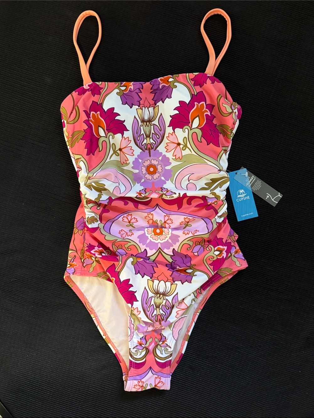 Cupshe Square Neck with Cutout Back Swimsuit Tummy Contour - XS